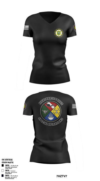 Muscogee Nation Special Operations 96454937 Women's Short Sleeve V-neck Shirt - 1