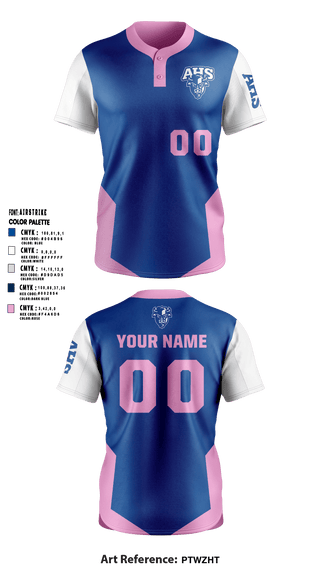 Amador High School Softball 24338403 Two Button Softball Jersey - 1