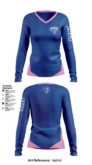 Amador High School Softball 24338403 Women's Long Sleeve V-neck Shirt - 1