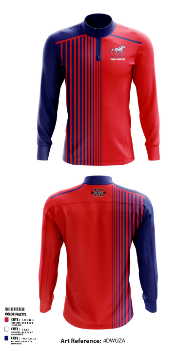 Plaza Park Pacers 617687 Quarter Zip Jacket - 1