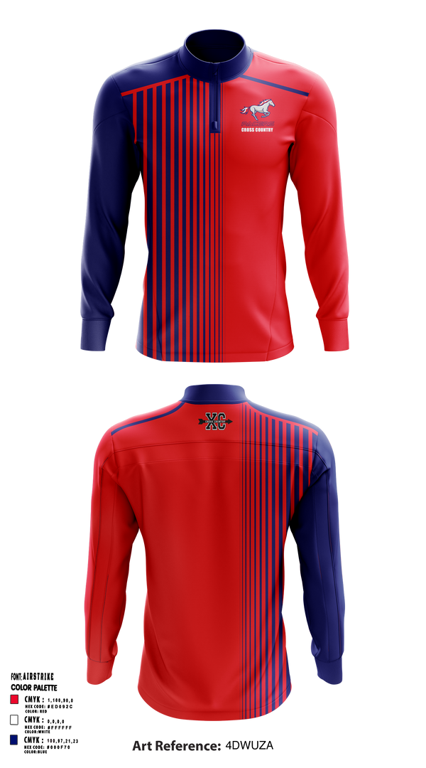 Plaza Park Pacers 617687 Quarter Zip Jacket - 1