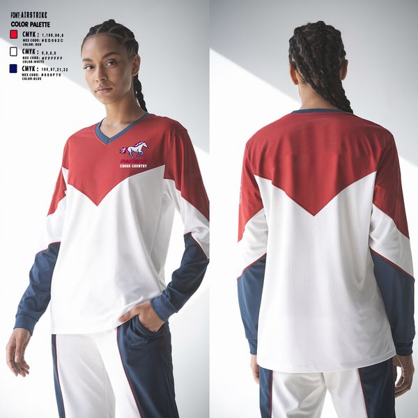 Plaza Park Pacers 617687 Women's Long Sleeve V-neck Shirt - 2