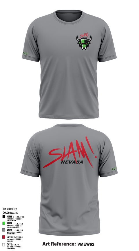 SLAM! Bulls Cross Country 65254654 Short Sleeve Performance Shirt - 2