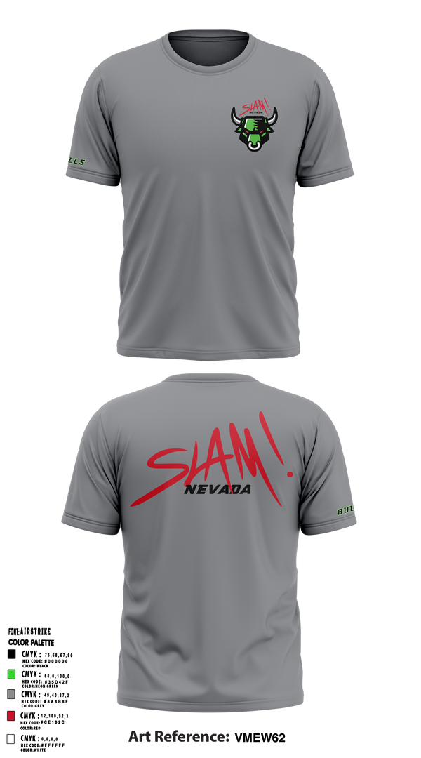 SLAM! Bulls Cross Country 65254654 Short Sleeve Performance Shirt - 2
