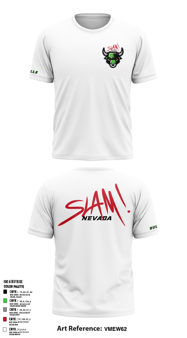 SLAM! Bulls Cross Country 65254654 Short Sleeve Performance Shirt - 3