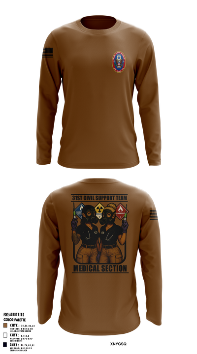 31st Civil Support Team 74906635 Long Sleeve Performance Shirt 3