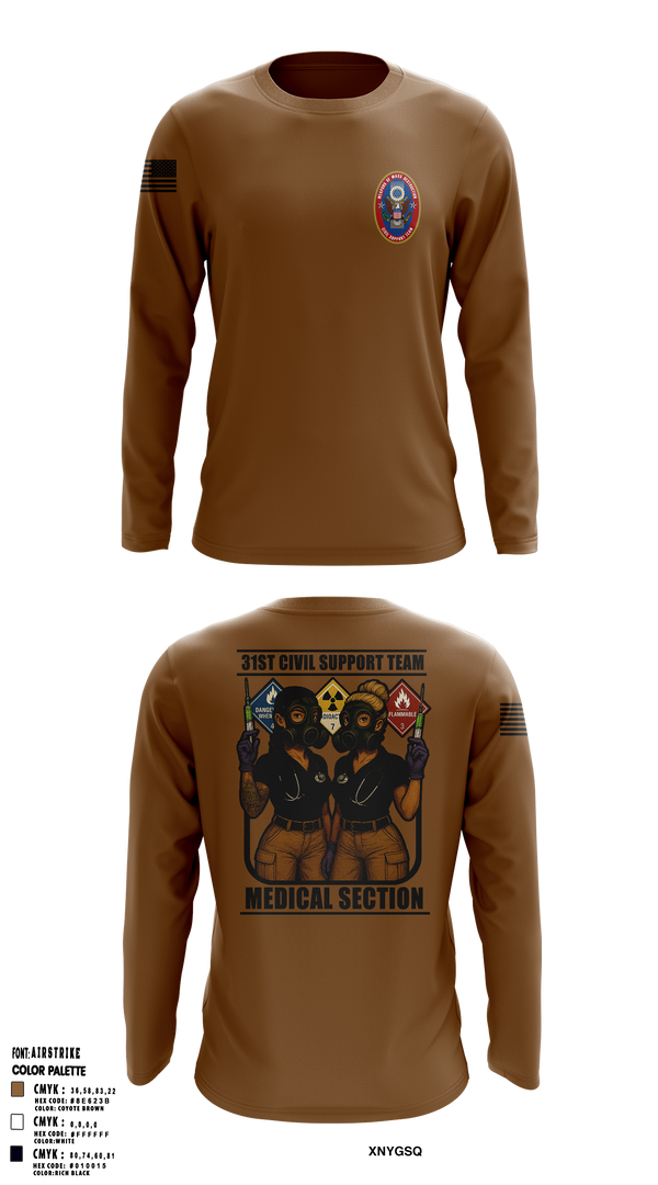 31st Civil Support Team 74906635 Long Sleeve Performance Shirt 3