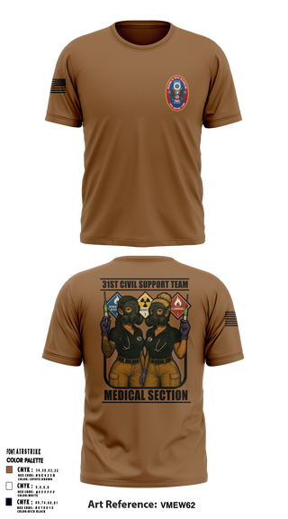 31st Civil Support Team 74906635 Short Sleeve Performance Shirt - 3