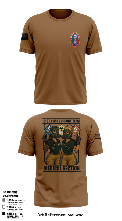 31st Civil Support Team 74906635 Short Sleeve Performance Shirt - 3