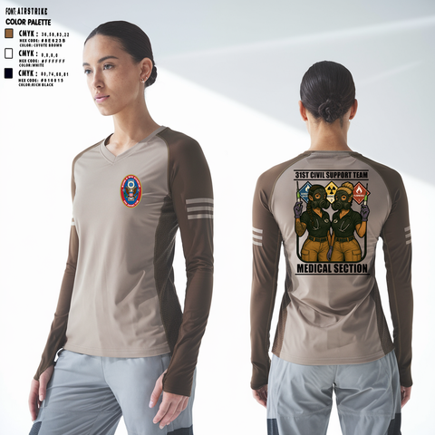 31st Civil Support Team 74906635 Women's Long Sleeve V-neck Shirt - 1