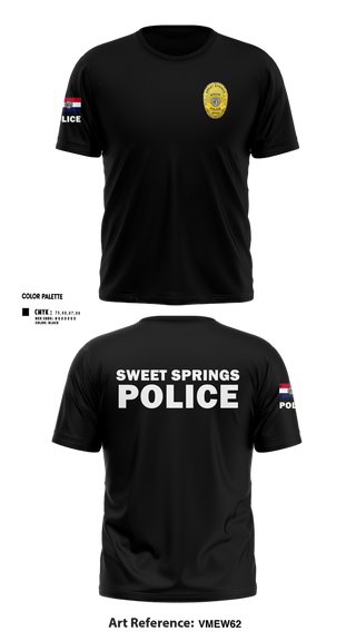 Short Sleeve Performance Shirt, Sweet Springs, Police, Teamtime, Team time, sublimation, custom sports apparel, team uniforms, spirit wear, spiritwear, sports uniforms, custom shirts, team store, custom team store, fundraiser sports, apparel fundraiser