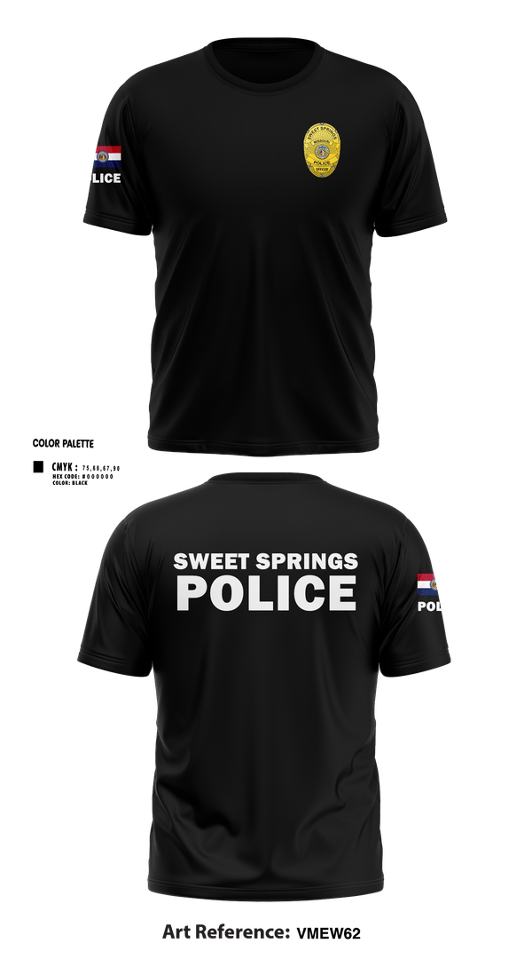 Short Sleeve Performance Shirt, Sweet Springs, Police, Teamtime, Team time, sublimation, custom sports apparel, team uniforms, spirit wear, spiritwear, sports uniforms, custom shirts, team store, custom team store, fundraiser sports, apparel fundraiser