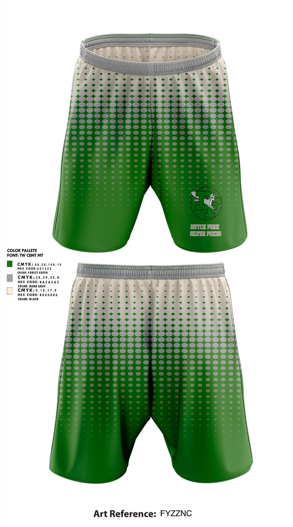 Dutch Fork Silver Foxes 30389436 Athletic Shorts With Pockets - 1