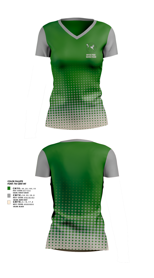 Dutch Fork Silver Foxes 30389436 Women's Short Sleeve V-neck Shirt - 1