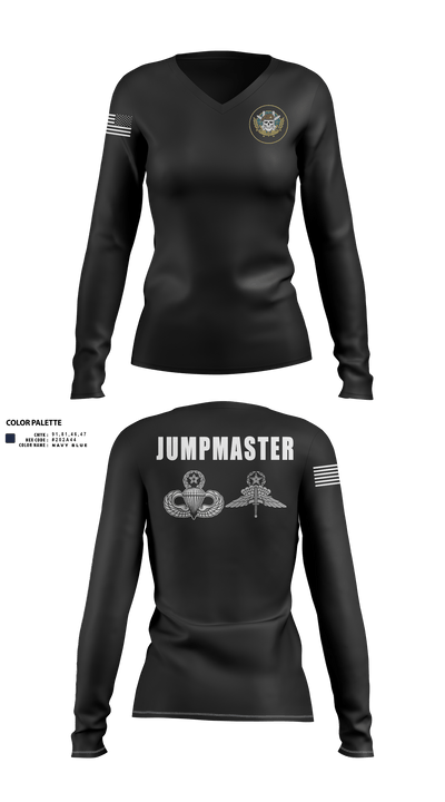 JCU 40817356 Women's Long Sleeve V-neck Shirt - 70