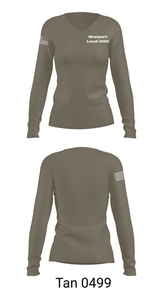 Womens Long Sleeve Vneck Shirt, Westport Local-1802, Fire Department, Teamtime, Team time, sublimation, custom sports apparel, team uniforms, spirit wear, spiritwear, sports uniforms, custom shirts, team store, custom team store, fundraiser sports, apparel fundraiser