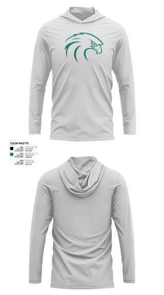 Long Sleeve Hooded Sun Shirt, NSU Riverhawks Football, , Teamtime, Team time, sublimation, custom sports apparel, team uniforms, spirit wear, spiritwear, sports uniforms, custom shirts, team store, custom team store, fundraiser sports, apparel fundraiser