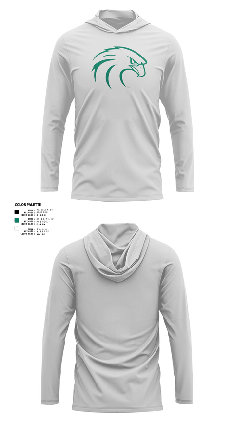 Long Sleeve Hooded Sun Shirt, NSU Riverhawks Football, , Teamtime, Team time, sublimation, custom sports apparel, team uniforms, spirit wear, spiritwear, sports uniforms, custom shirts, team store, custom team store, fundraiser sports, apparel fundraiser