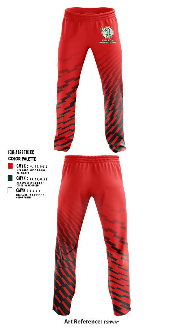 Sweatpants, Fulton, Wrestling, Teamtime, Team time, sublimation, custom sports apparel, team uniforms, spirit wear, spiritwear, sports uniforms, custom shirts, team store, custom team store, fundraiser sports, apparel fundraiser