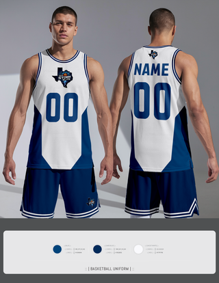 Texas Storm 10956956 Mens Reversible Basketball Jersey - 1