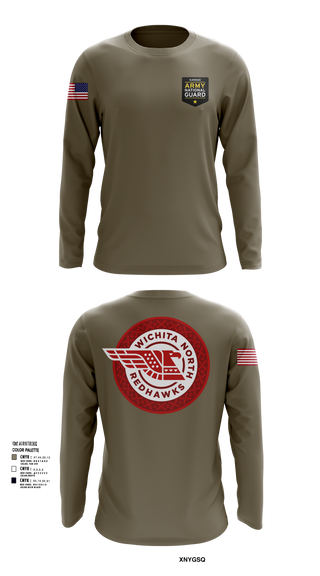 Wichita North Redhawks NG 83064196 Long Sleeve Performance Shirt 105