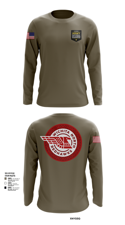 Wichita North Redhawks NG 83064196 Long Sleeve Performance Shirt 105