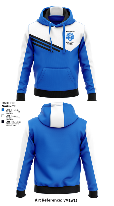 Washington Blue Lions Football 10104839 Hoodie - 1