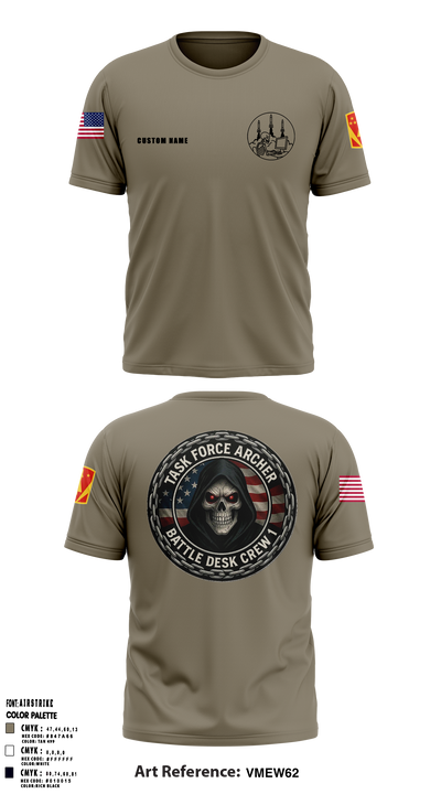 TF Archer Battle Crew 1 11371105 Old School Cotton Feel Shirt - 1