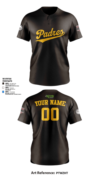 IWV Youth Baseball 15555147 Two Button Softball Jersey - 42
