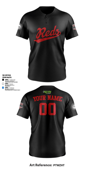 IWV Youth Baseball 15555147 Two Button Softball Jersey - 43