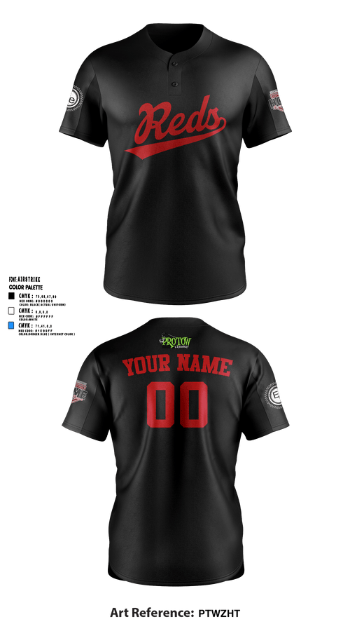 IWV Youth Baseball 15555147 Two Button Softball Jersey - 43
