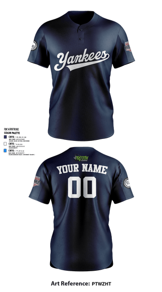IWV Youth Baseball 15555147 Two Button Softball Jersey - 45