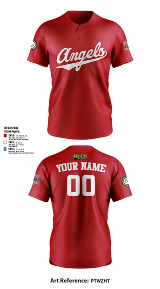 IWV Youth Baseball 15555147 Two Button Softball Jersey - 46