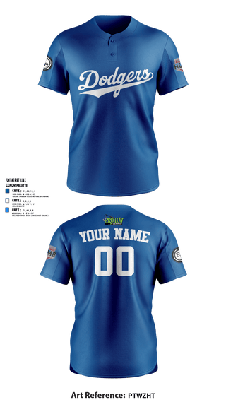 IWV Youth Baseball 15555147 Two Button Softball Jersey - 47