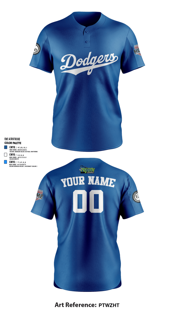 IWV Youth Baseball 15555147 Two Button Softball Jersey - 47