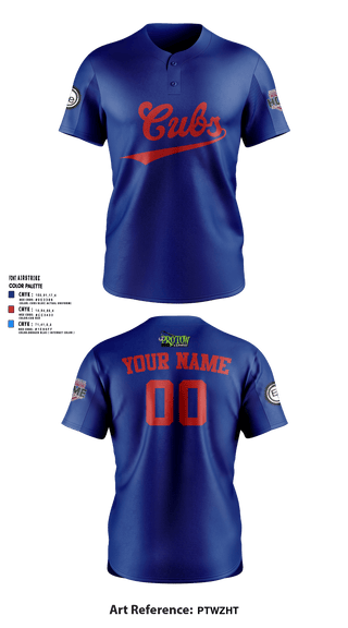 IWV Youth Baseball 15555147 Two Button Softball Jersey - 48