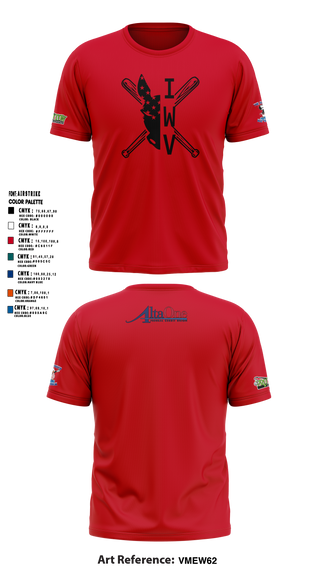 IWV Youth Baseball 15555147 Short Sleeve Performance Shirt - 12