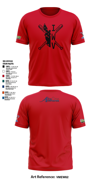 IWV Youth Baseball 15555147 Short Sleeve Performance Shirt - 12