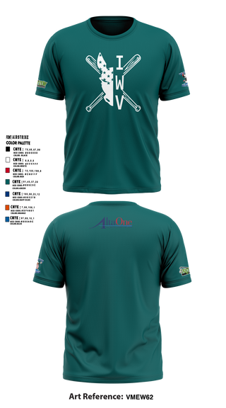 IWV Youth Baseball 15555147 Short Sleeve Performance Shirt - 13