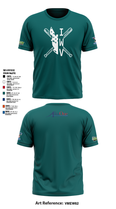 IWV Youth Baseball 15555147 Short Sleeve Performance Shirt - 13