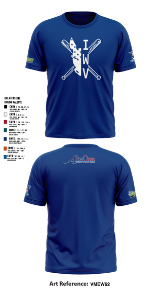 IWV Youth Baseball 15555147 Short Sleeve Performance Shirt - 14