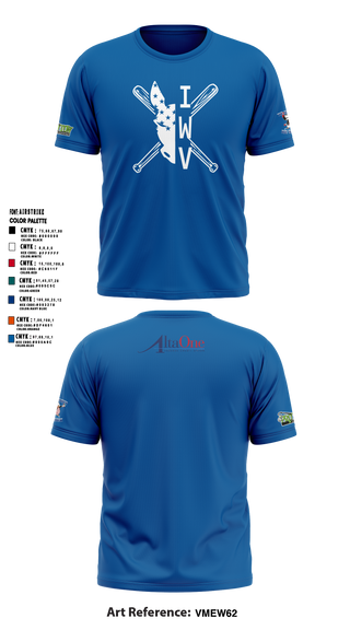 IWV Youth Baseball 15555147 Short Sleeve Performance Shirt - 16