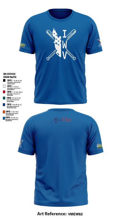 IWV Youth Baseball 15555147 Short Sleeve Performance Shirt - 16