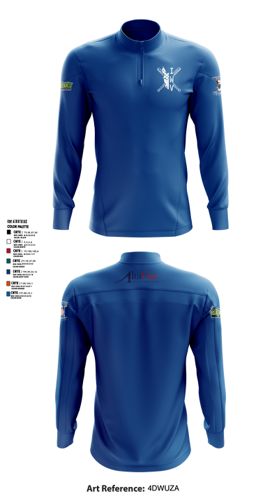 IWV Youth Baseball 15555147 Quarter Zip Jacket - 7
