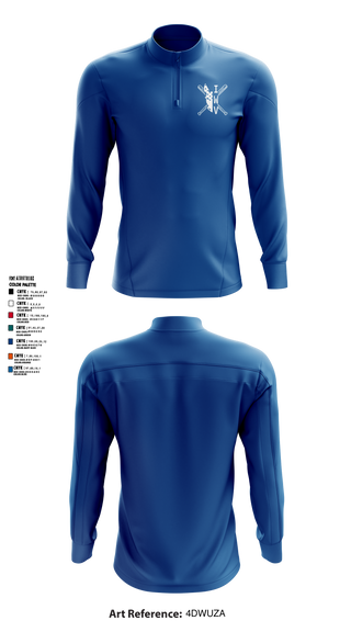 IWV Youth Baseball 15555147 Quarter Zip Jacket - 7
