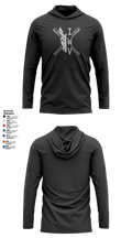 IWV Youth Baseball 15555147 Long Sleeve Performance Shirt with hood - 1