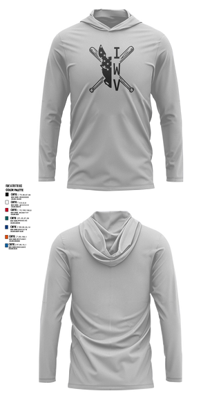 IWV Youth Baseball 15555147 Long Sleeve Performance Shirt with hood - 2