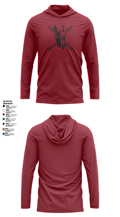 IWV Youth Baseball 15555147 Long Sleeve Performance Shirt with hood - 3