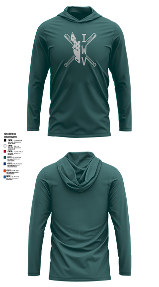 IWV Youth Baseball 15555147 Long Sleeve Performance Shirt with hood - 4