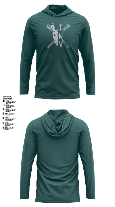 IWV Youth Baseball 15555147 Long Sleeve Performance Shirt with hood - 4